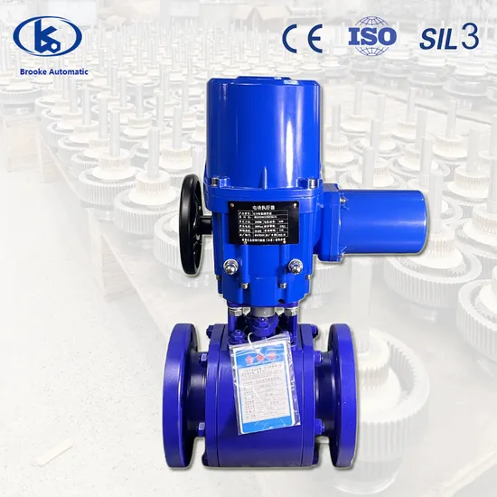 DN80 ANSI JIS Wear-Resistant Lime Slurry Cutting Control Ceramic Electric Ball Valve